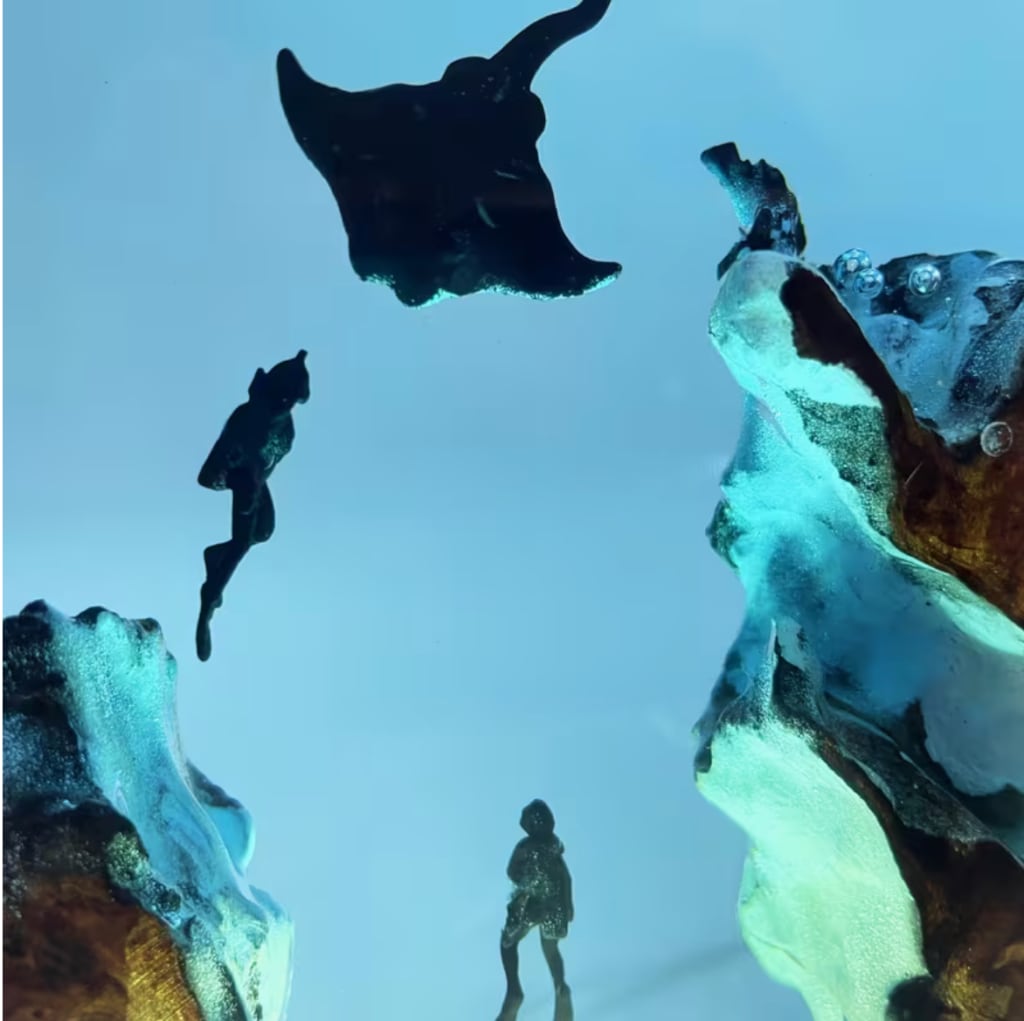 Batfish Resin Lamp